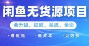 闲鱼无货源项目2.0,0基础玩转闲鱼价格差,轻松月入过万元-课程网