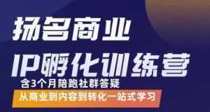 杨名商业IP孵化训练营,从商业到内容到转化一站式学 价值5980元-课程网