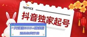抖音独家起号,一天引流500+精准粉,适合各类行业(9节视频课)-课程网