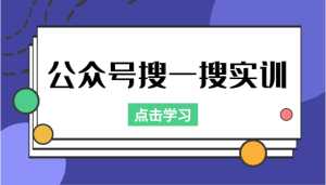 公众号搜一搜实训,收录与恢复收录、 排名优化黑科技,附送工具(价值998元)-课程网