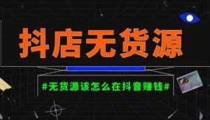 启哥抖店无货源店群陪跑计划,一个人在家就能做的副业,月入10000+-课程网
