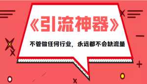 《引流神器》拥有这套系统化的思维，不管做任何行业，永远都不会缺流量（PDF电子书）-课程网